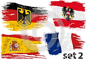 Torn Flag Germany, Austria, Spain and France
