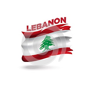 Torn Lebanon patriotic flag 3d vector illustration template