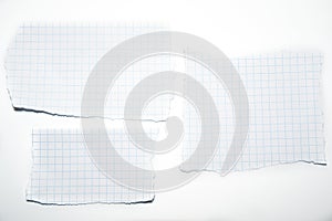 Torn Math Paper Isolated on White- stock photo