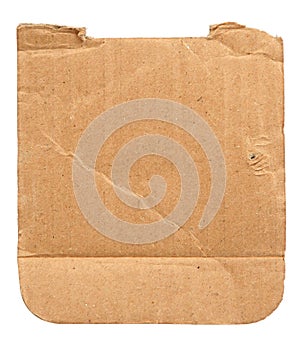 Torn out piece of cardboard