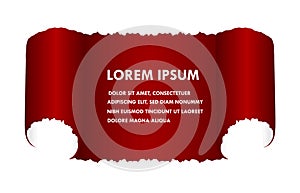 Torn paper banner. Element for your design