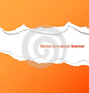 Torn paper banner photo