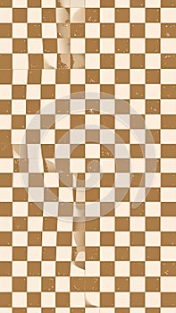Torn Paper on Checkered Pattern