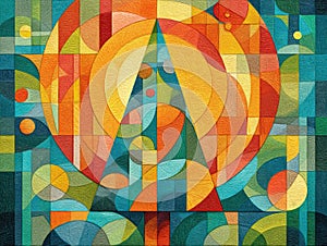 torn paper Christmas tree art