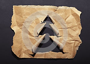 Torn paper christmas tree