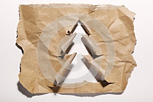 Torn paper christmas tree