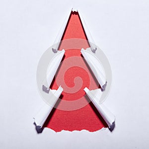 Torn paper christmas tree