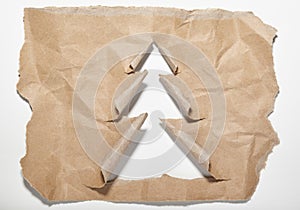 Torn paper christmas tree