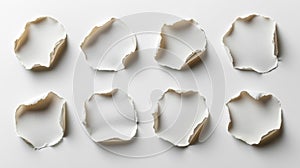 Torn Paper Circles Texture Generative AI