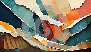 Torn Paper Collage Effect Background