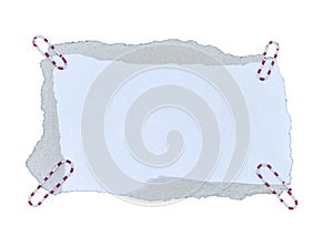 torn paper isolated on white background