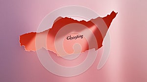 Torn paper layers revealing ghosting text, symbolizing vanishing connection between disconnected partners photo