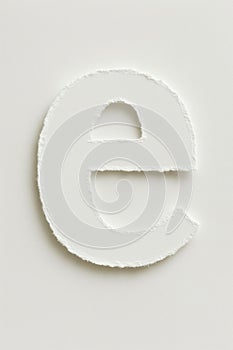Torn Paper letter e photo