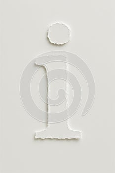Torn Paper letter i photo