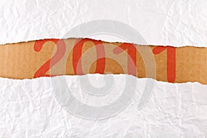 Torn paper strip series - new year concept