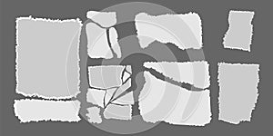 torn paper texture set, ripped paper effect collection for design project