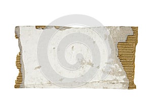 Torn piece of cardboard