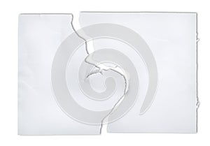 Torn piece of old paper