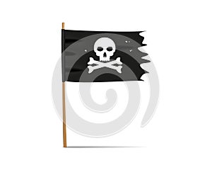 Torn pirate flag