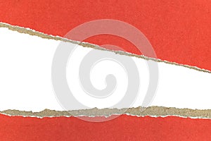Torn Red Paper Texture Border