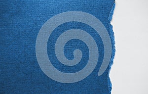 Torn sheet of paper on a white background. classic blue 2020
