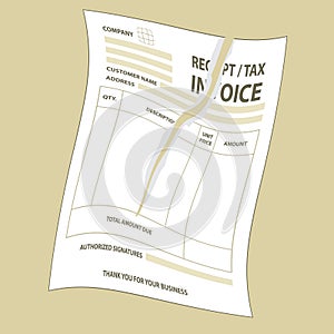 Torn tax invoice