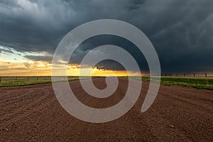 Tornadic Cell over Grassy Field