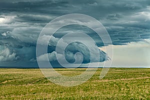 Tornadic Cell over Grassy Field