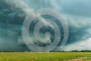 Tornadic Cell over Grassy Field