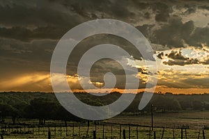 Tornadic Cell at Sunset