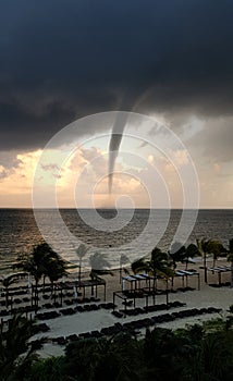 Tornado Approaching Coastline