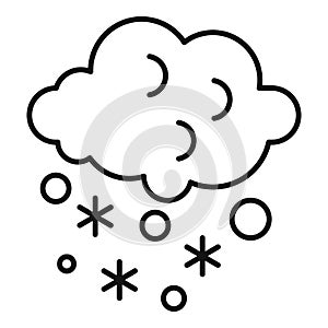 Tornado blizzard icon, outline style