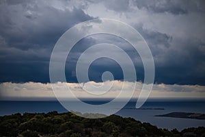 Tornado is born over Kefalonia, Greece