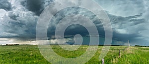 Tornado Cell over Grassy Field