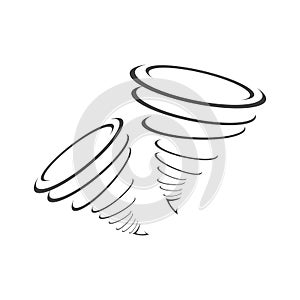 Tornado and cyclone logo symbol vector illustration design