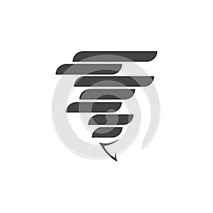 Tornado and cyclone logo symbol vector illustration design