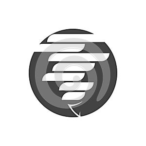 Tornado and cyclone logo symbol vector illustration design