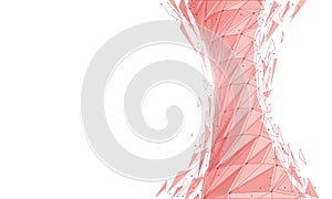 Tornado cyclone swirl 3D render. Isolated texture mesh element. Scary danger extreme weather disaster climatic problem
