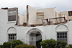 Tornado damaged house