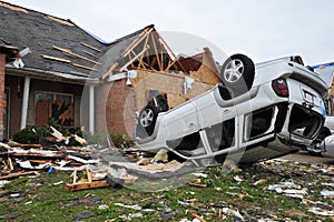 Tornado destruction photo