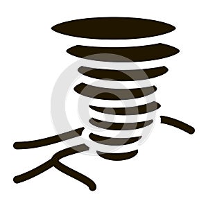 Tornado Field Icon Vector Glyph Illustration