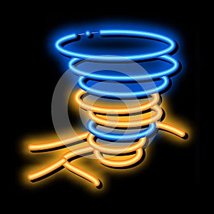 Tornado Field neon glow icon illustration