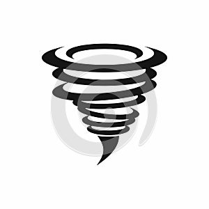 Tornado icon, simple style