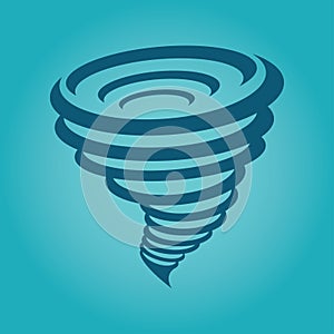 Tornado icon, vector illustration.