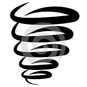 Tornado icon on white background. tornado storm sign. cyclone symbol. hurricane icon. flat style