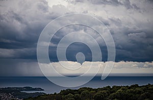 Tornado over the greek island of Kefalonia