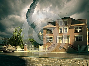 Tornado over the house