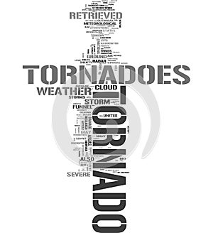 Tornado related words cloud