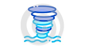 Tornado Sea Water Icon Animation