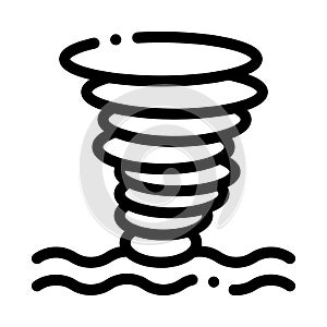 Tornado Sea Water Icon Vector Outline Illustration